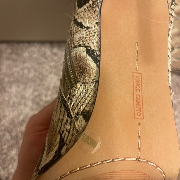 Vince Camuto Fendel Stiletto Leather Snake Knee High Boot - Picture 5 of 7